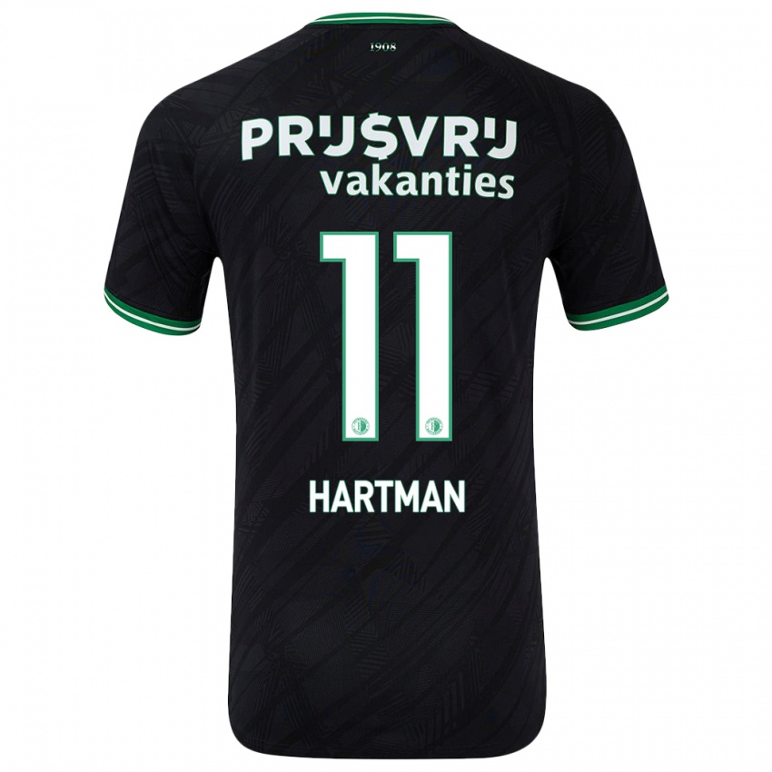 Niño Camiseta Quilindschy Hartman #11 Negro Verde 2ª Equipación 2024/25 La Camisa Perú