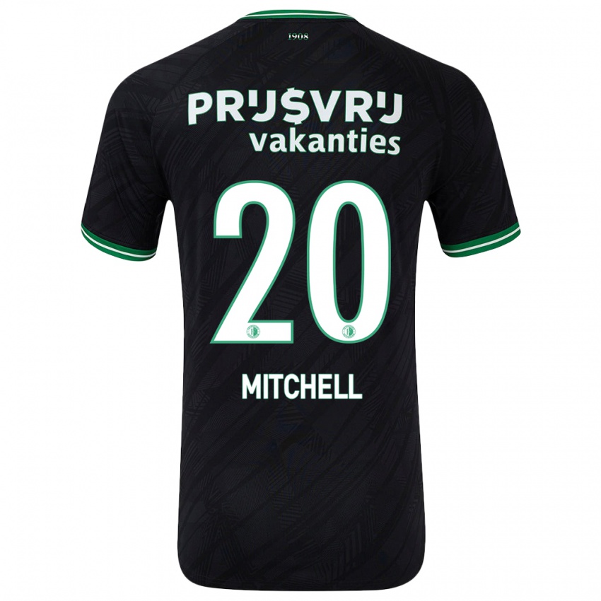 Niño Camiseta Jeyland Mitchell #20 Negro Verde 2ª Equipación 2024/25 La Camisa Perú