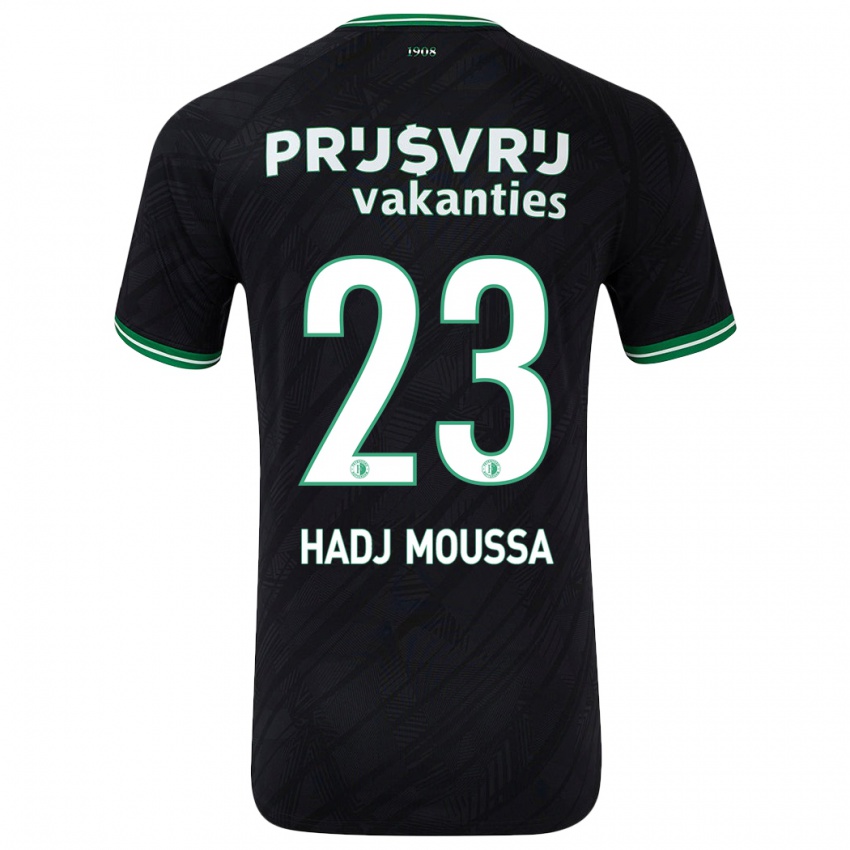 Niño Camiseta Anis Hadj Moussa #23 Negro Verde 2ª Equipación 2024/25 La Camisa Perú