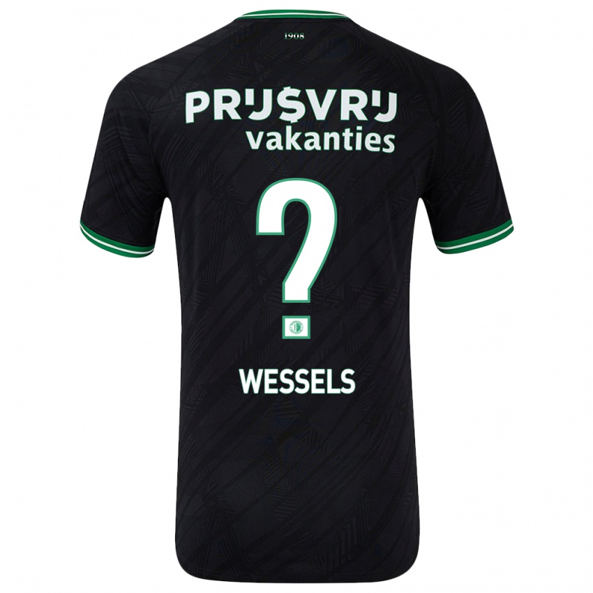 Niño Camiseta Tijme Wessels #0 Negro Verde 2ª Equipación 2024/25 La Camisa Perú