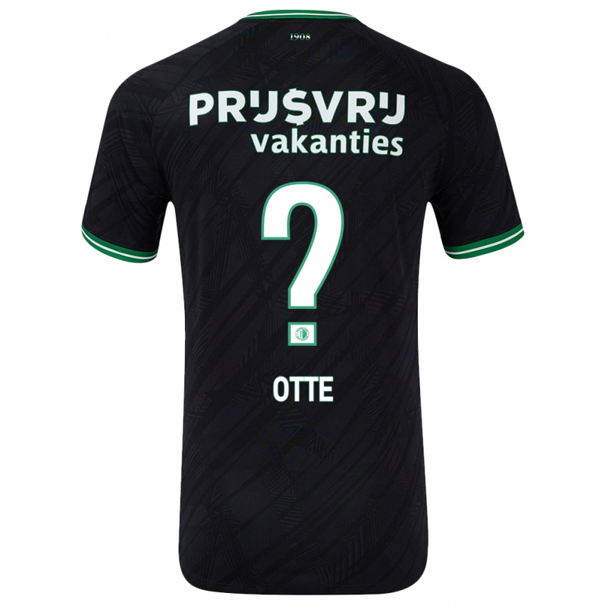 Niño Camiseta Björn Otte #0 Negro Verde 2ª Equipación 2024/25 La Camisa Perú