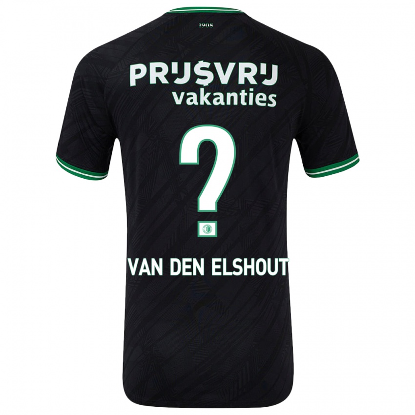 Niño Camiseta Tobias Van Den Elshout #0 Negro Verde 2ª Equipación 2024/25 La Camisa Perú