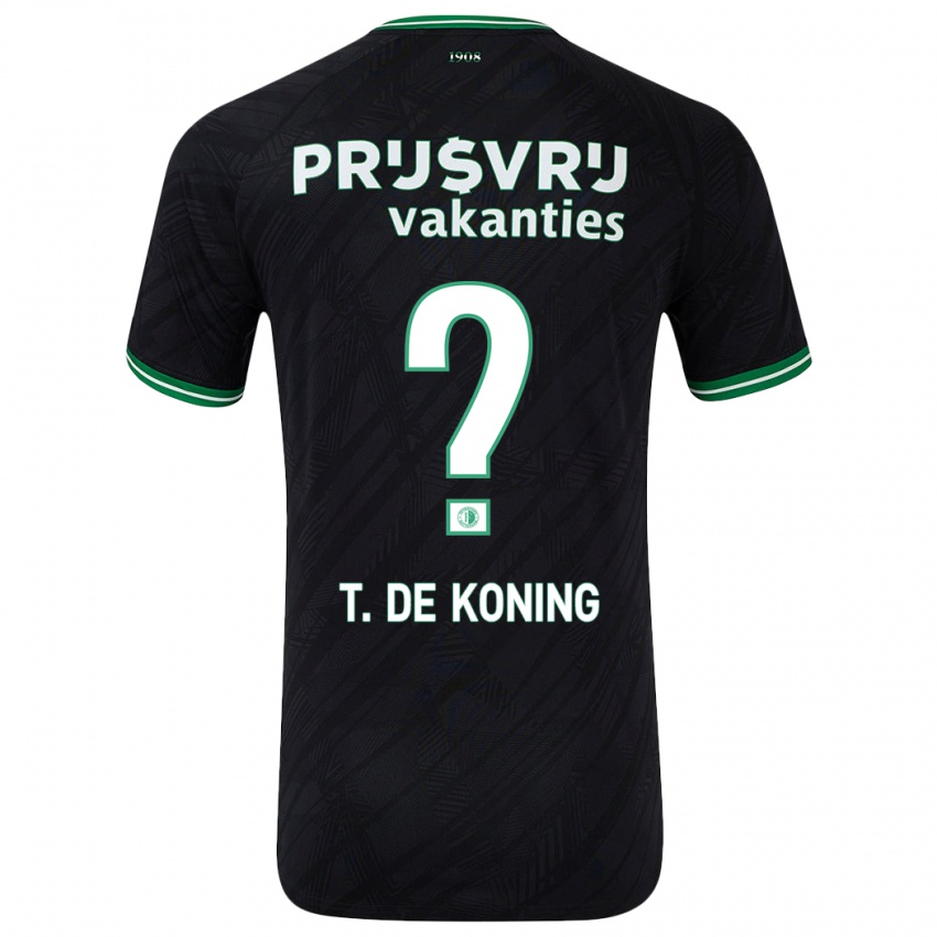 Niño Camiseta Tim De Koning #0 Negro Verde 2ª Equipación 2024/25 La Camisa Perú