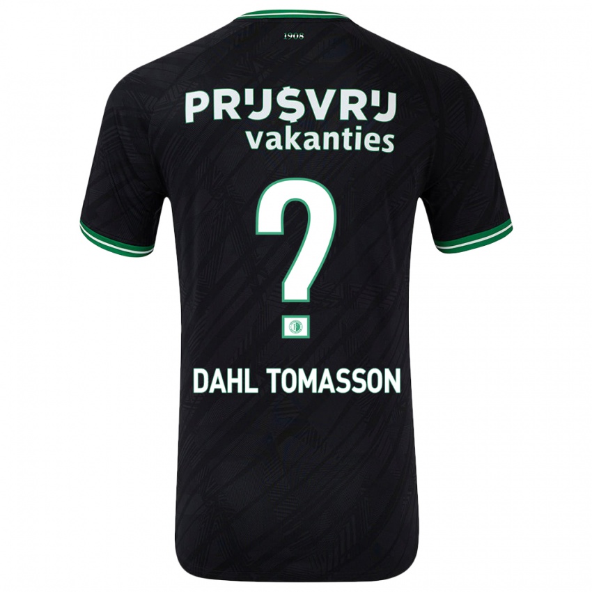 Niño Camiseta Luca Dahl Tomasson #0 Negro Verde 2ª Equipación 2024/25 La Camisa Perú