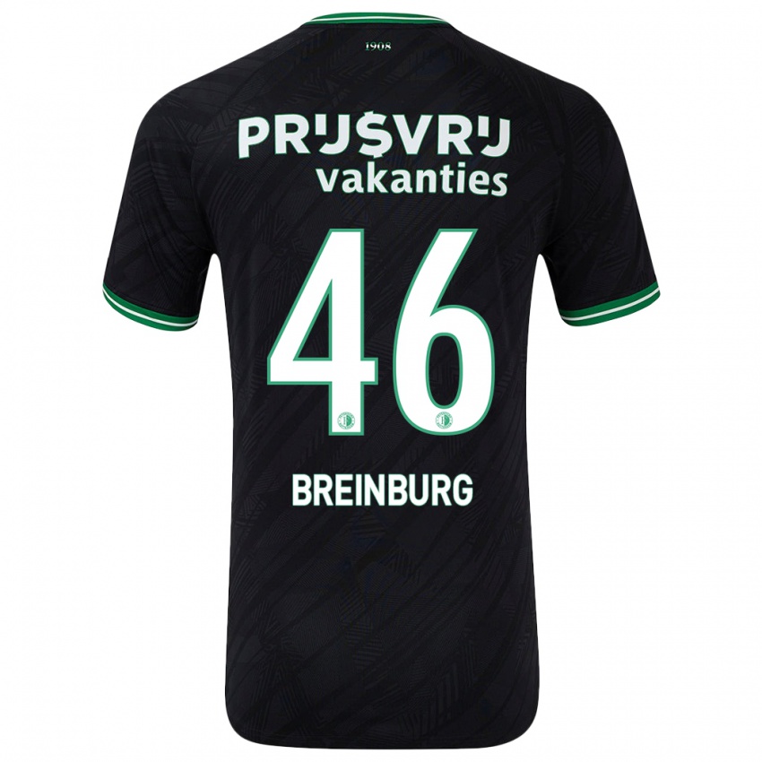 Niño Camiseta Rainey Breinburg #46 Negro Verde 2ª Equipación 2024/25 La Camisa Perú