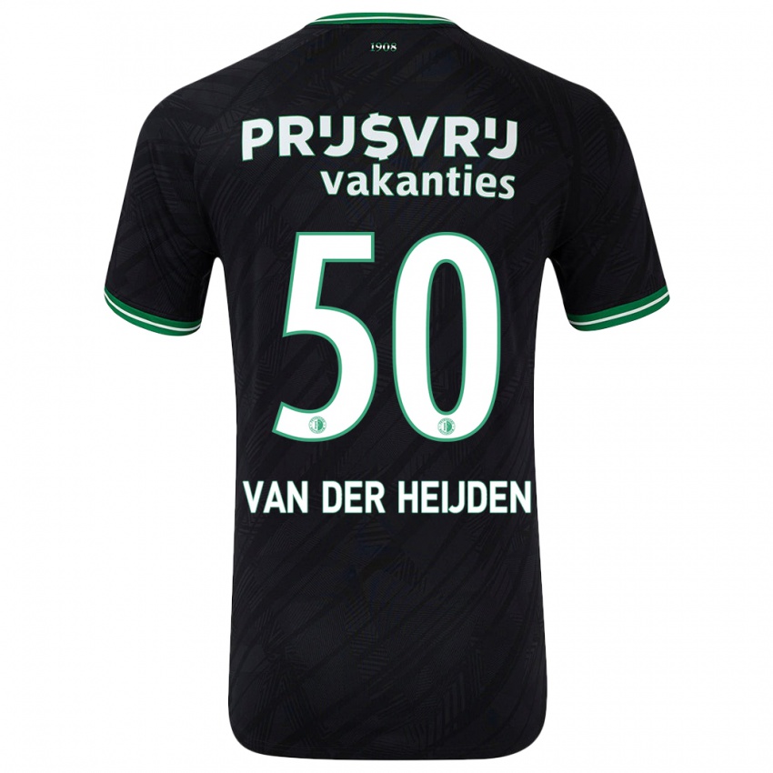 Niño Camiseta Delano Van Der Heijden #50 Negro Verde 2ª Equipación 2024/25 La Camisa Perú