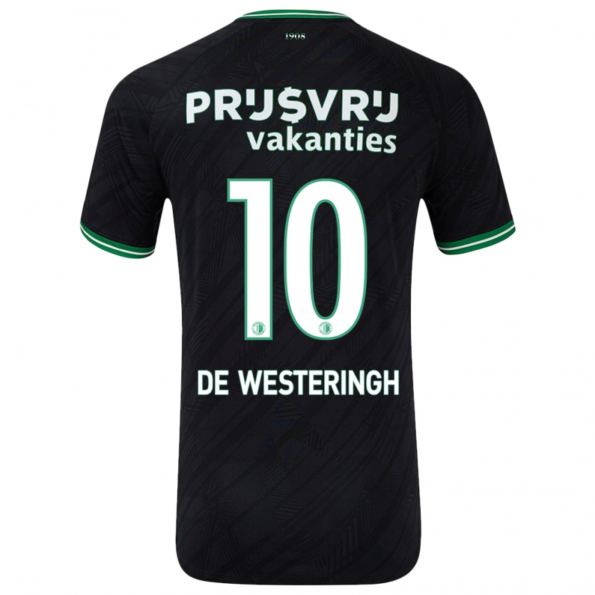 Niño Camiseta Kirsten Van De Westeringh #10 Negro Verde 2ª Equipación 2024/25 La Camisa Perú