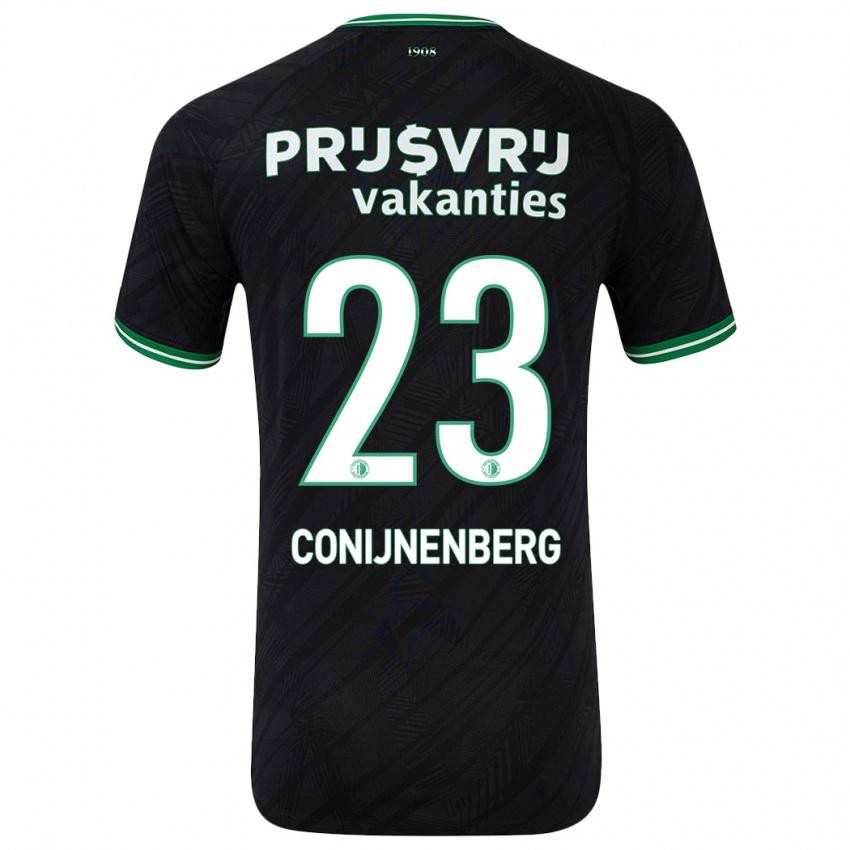 Niño Camiseta Jada Conijnenberg #23 Negro Verde 2ª Equipación 2024/25 La Camisa Perú