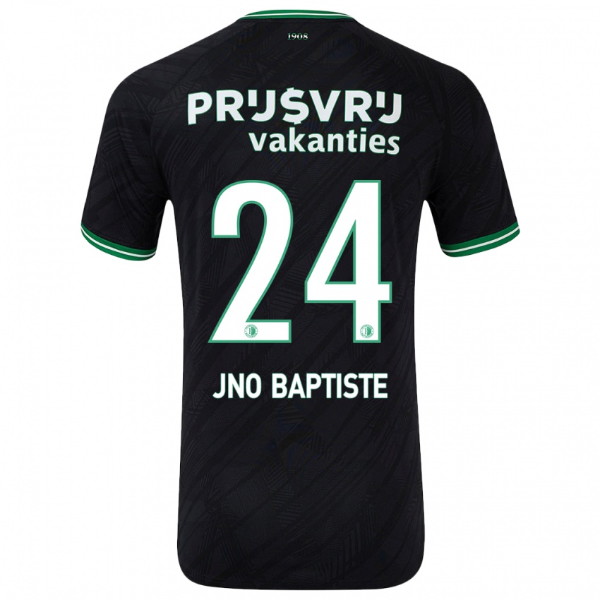 Niño Camiseta Bridget Jno Baptiste #24 Negro Verde 2ª Equipación 2024/25 La Camisa Perú