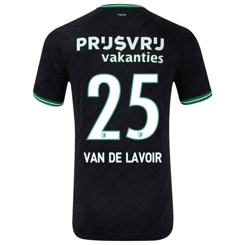 Niño Camiseta Romeé Van De Lavoir #25 Negro Verde 2ª Equipación 2024/25 La Camisa Perú