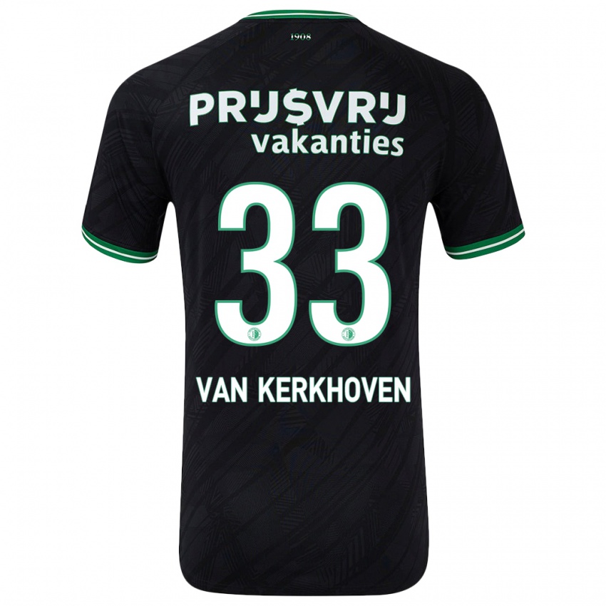 Niño Camiseta Ella Van Kerkhoven #33 Negro Verde 2ª Equipación 2024/25 La Camisa Perú