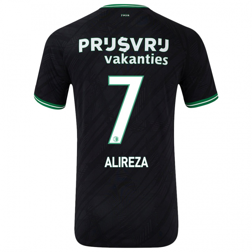 Niño Camiseta Alireza Jahanbakhsh #7 Negro Verde 2ª Equipación 2024/25 La Camisa Perú