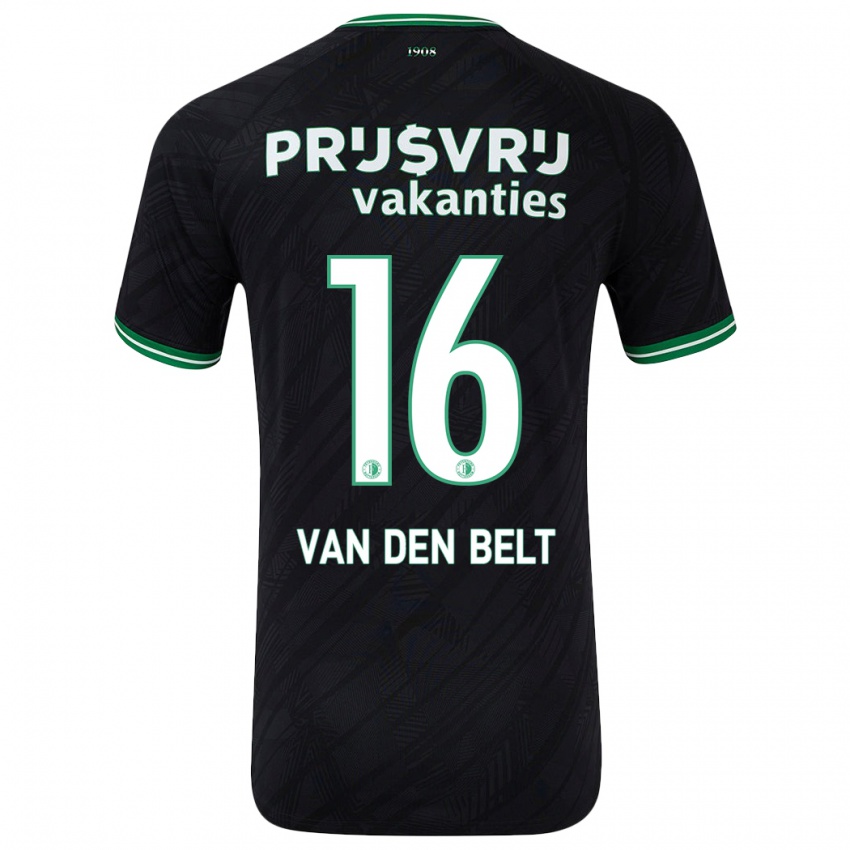 Niño Camiseta Thomas Van Den Belt #16 Negro Verde 2ª Equipación 2024/25 La Camisa Perú