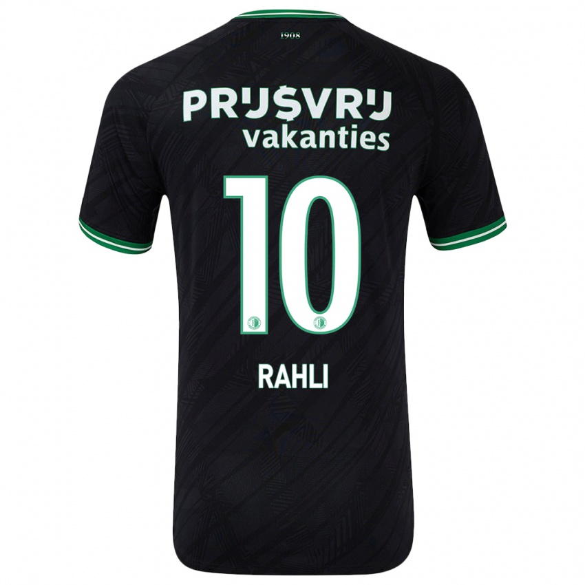 Niño Camiseta Khalid Rahli #10 Negro Verde 2ª Equipación 2024/25 La Camisa Perú