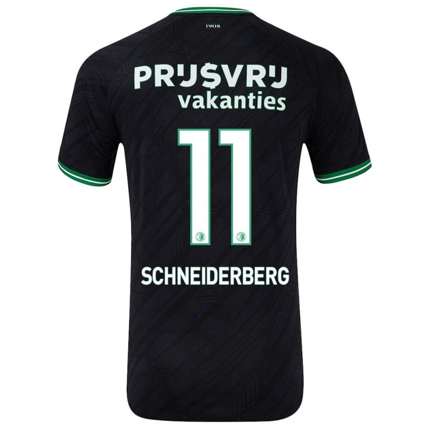 Niño Camiseta July Schneiderberg #11 Negro Verde 2ª Equipación 2024/25 La Camisa Perú