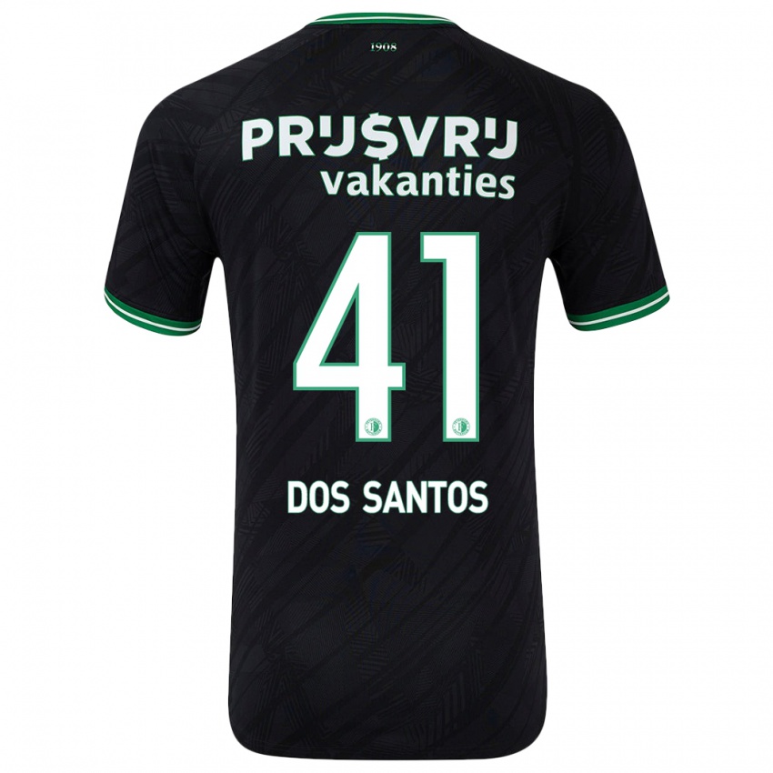 Niño Camiseta Giuliany Ben-David Dos Santos #41 Negro Verde 2ª Equipación 2024/25 La Camisa Perú