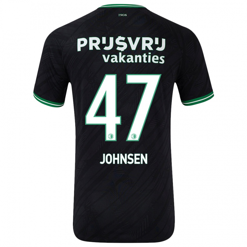 Niño Camiseta Mikael Torset Johnsen #47 Negro Verde 2ª Equipación 2024/25 La Camisa Perú