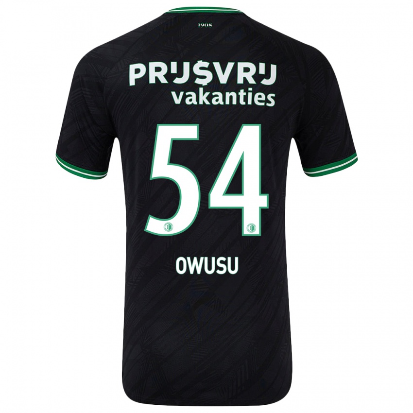 Niño Camiseta Denzel Owusu #54 Negro Verde 2ª Equipación 2024/25 La Camisa Perú