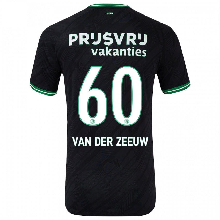 Niño Camiseta Twan Van Der Zeeuw #60 Negro Verde 2ª Equipación 2024/25 La Camisa Perú