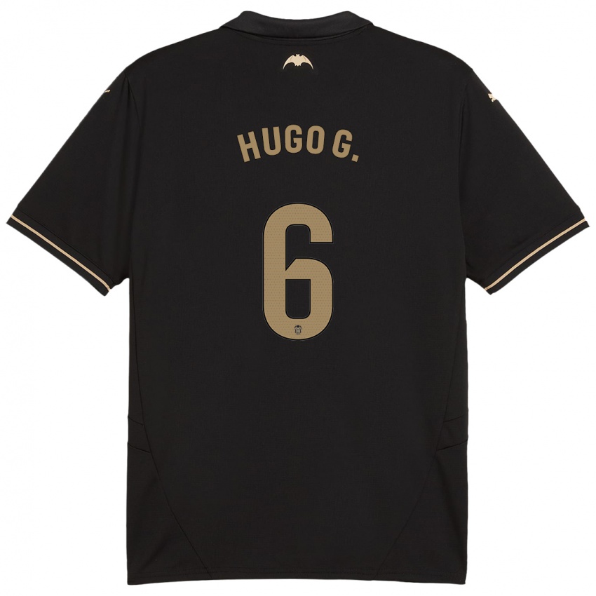 Niño Camiseta Hugo Guillamon #6 Negro 2ª Equipación 2024/25 La Camisa Perú