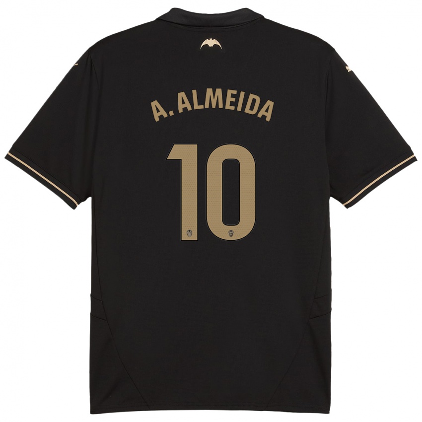 Niño Camiseta André Almeida #10 Negro 2ª Equipación 2024/25 La Camisa Perú