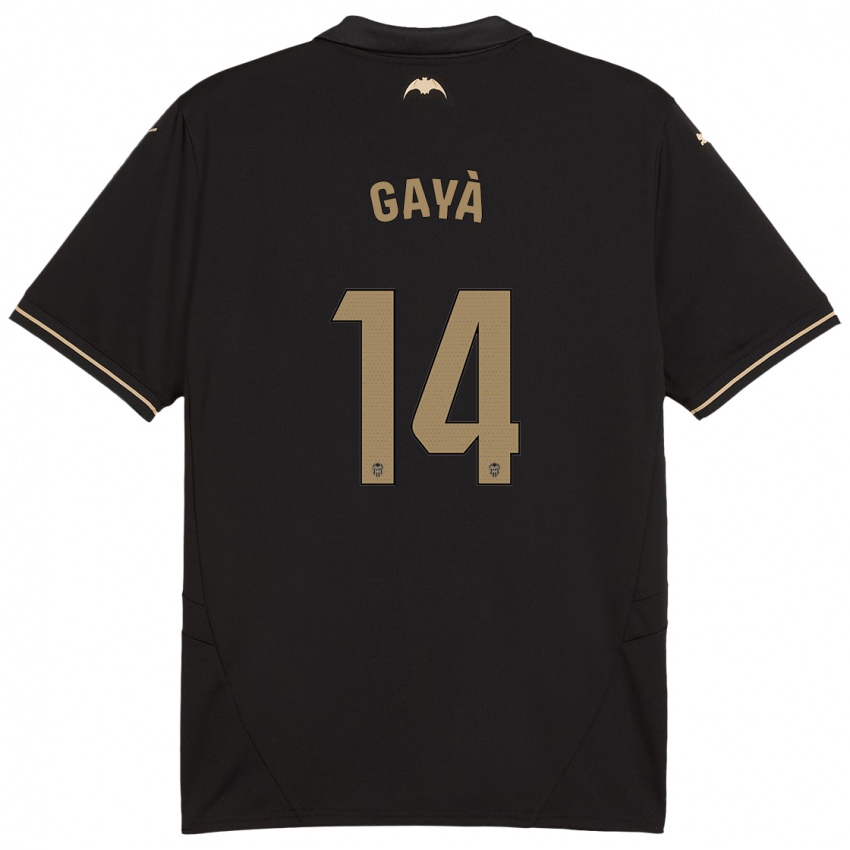 Niño Camiseta Jose Gaya #14 Negro 2ª Equipación 2024/25 La Camisa Perú