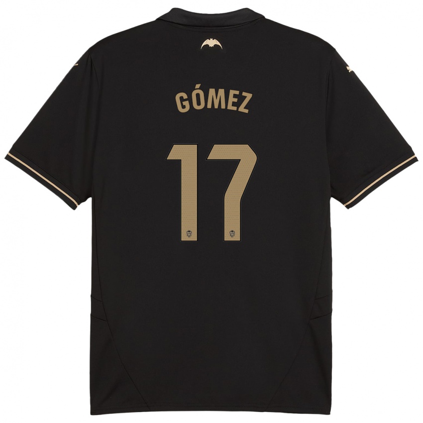 Niño Camiseta Dani Gómez #17 Negro 2ª Equipación 2024/25 La Camisa Perú