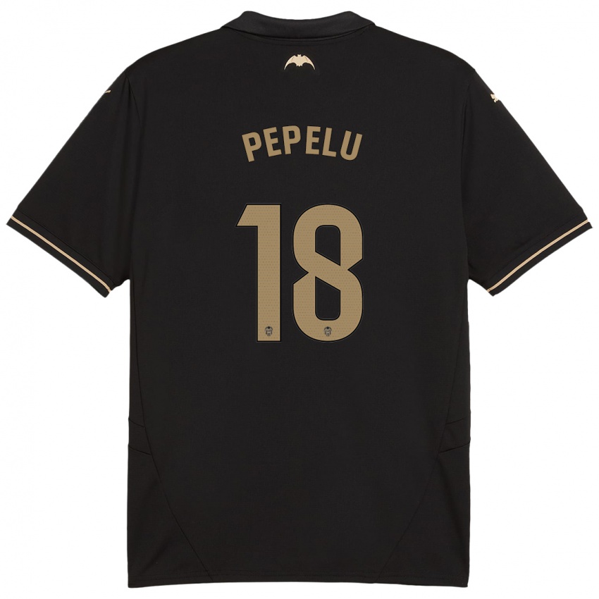 Niño Camiseta Pepelu #18 Negro 2ª Equipación 2024/25 La Camisa Perú