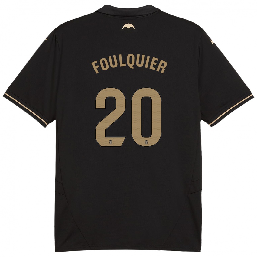 Niño Camiseta Dimitri Foulquier #20 Negro 2ª Equipación 2024/25 La Camisa Perú