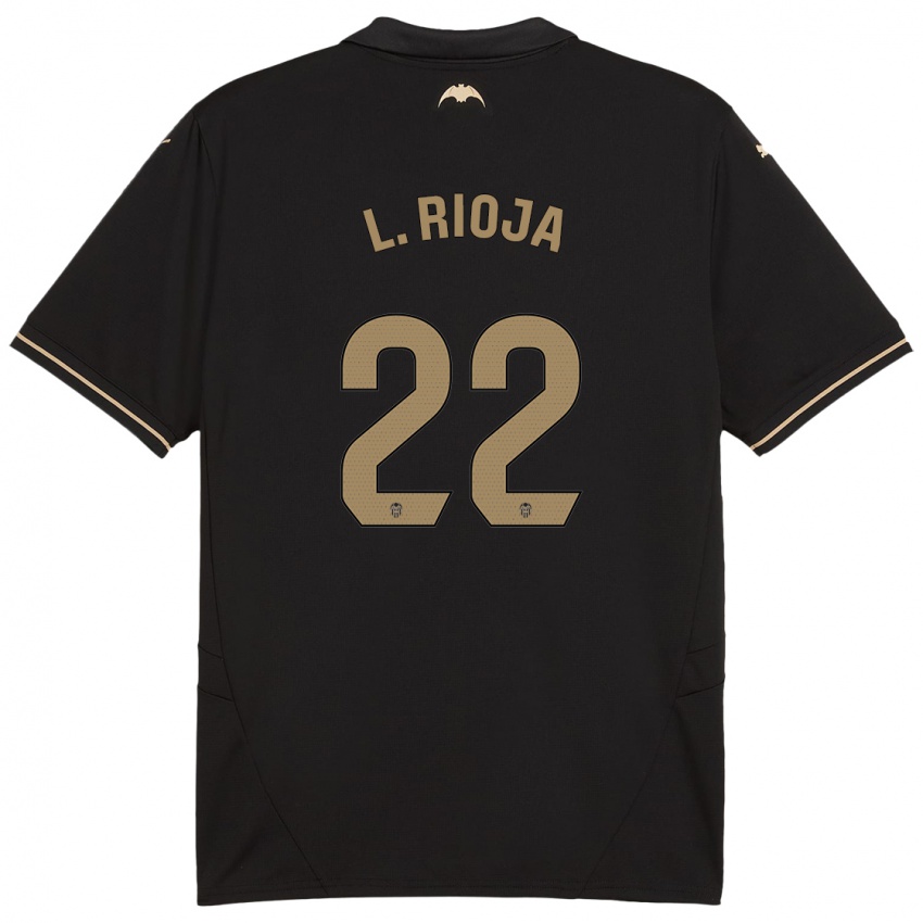 Niño Camiseta Luis Rioja #22 Negro 2ª Equipación 2024/25 La Camisa Perú