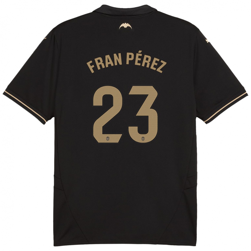 Niño Camiseta Fran Pérez #23 Negro 2ª Equipación 2024/25 La Camisa Perú