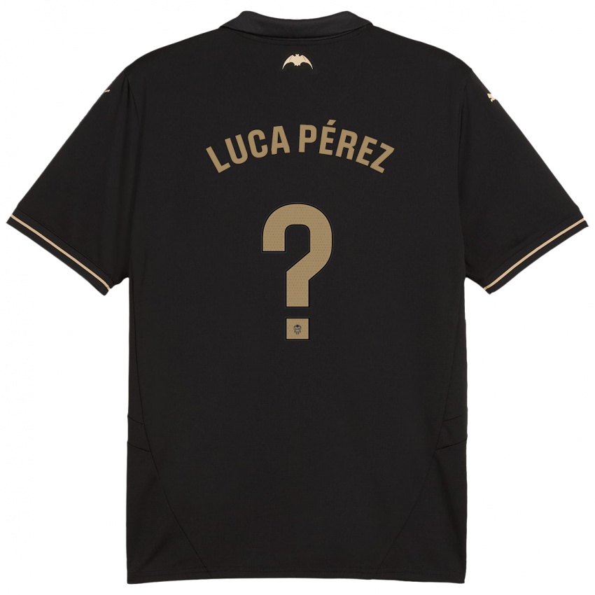 Niño Camiseta Simón Luca Pérez #0 Negro 2ª Equipación 2024/25 La Camisa Perú