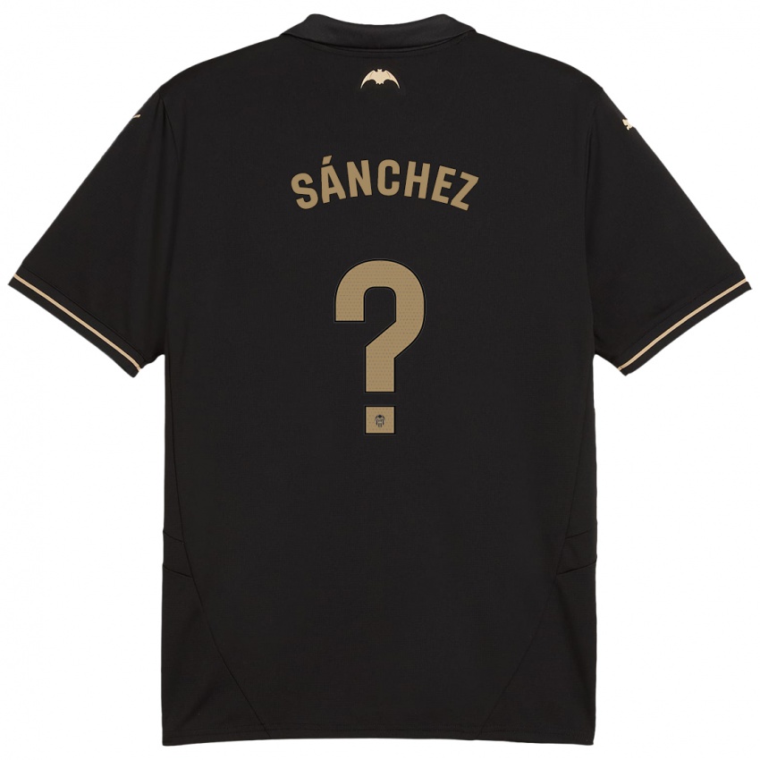 Niño Camiseta Dani Sánchez #0 Negro 2ª Equipación 2024/25 La Camisa Perú