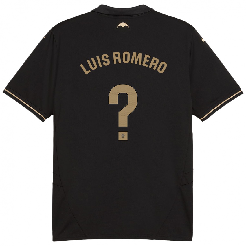 Niño Camiseta Luis Romero #0 Negro 2ª Equipación 2024/25 La Camisa Perú