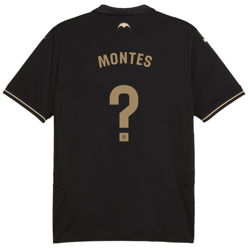 Niño Camiseta Jan Montes #0 Negro 2ª Equipación 2024/25 La Camisa Perú