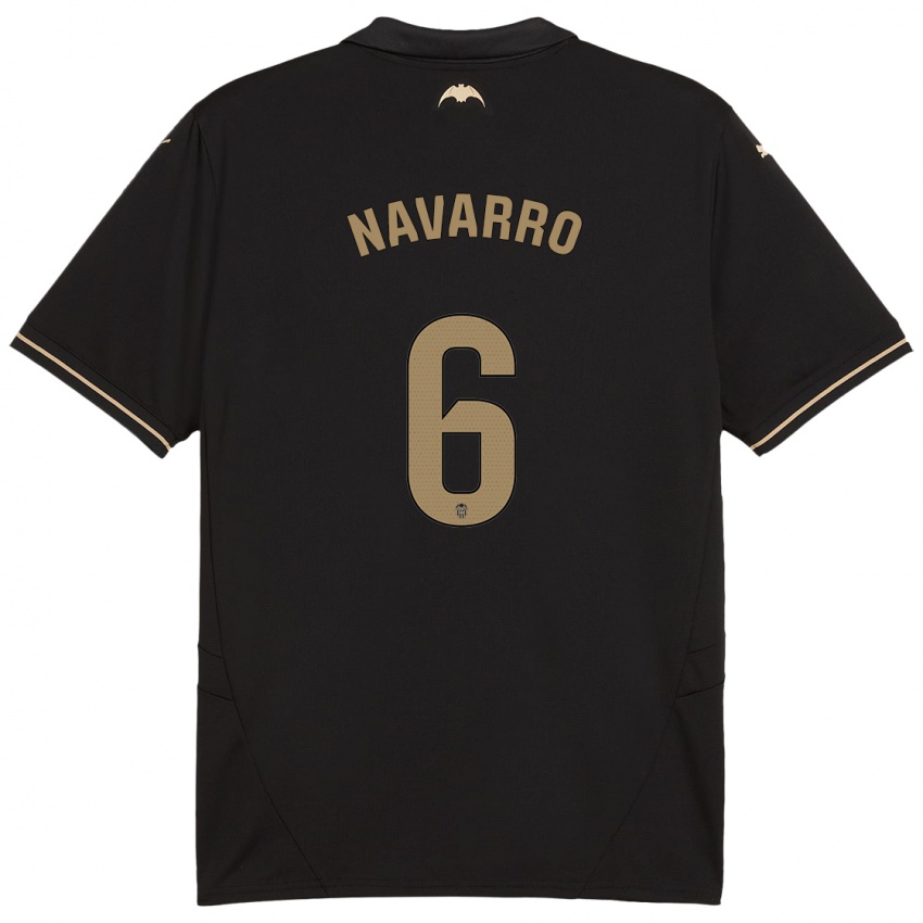 Niño Camiseta Javi Navarro #6 Negro 2ª Equipación 2024/25 La Camisa Perú