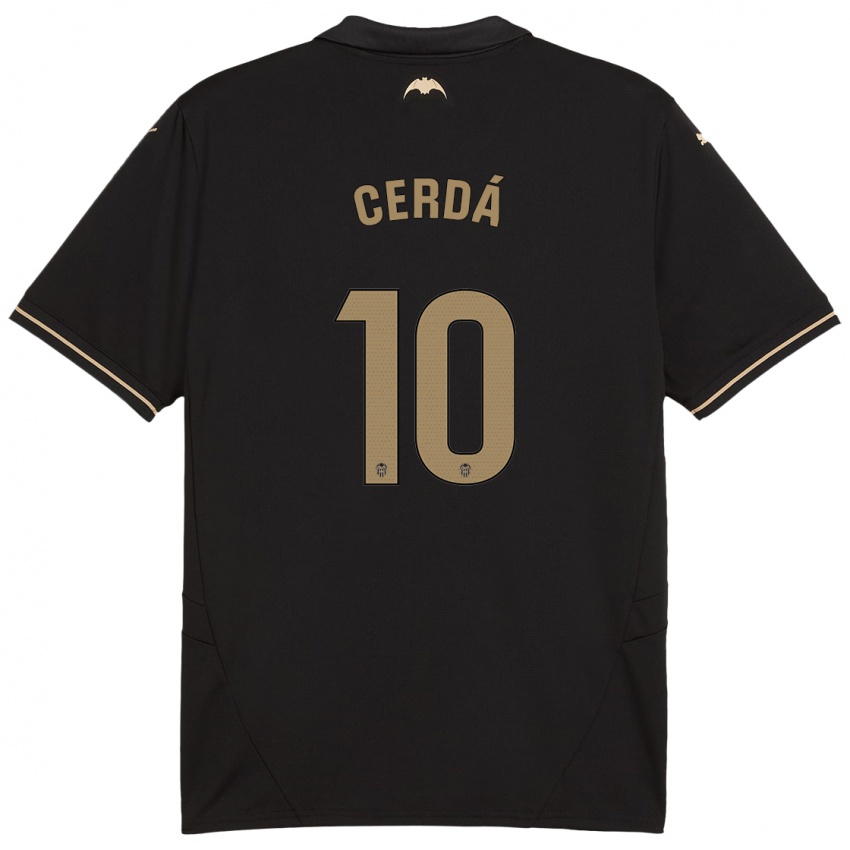 Niño Camiseta Alex Cerdá #10 Negro 2ª Equipación 2024/25 La Camisa Perú