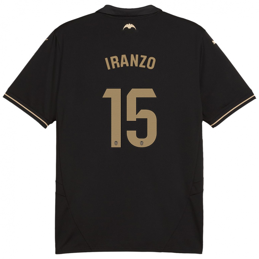 Niño Camiseta Rubén Iranzo #15 Negro 2ª Equipación 2024/25 La Camisa Perú