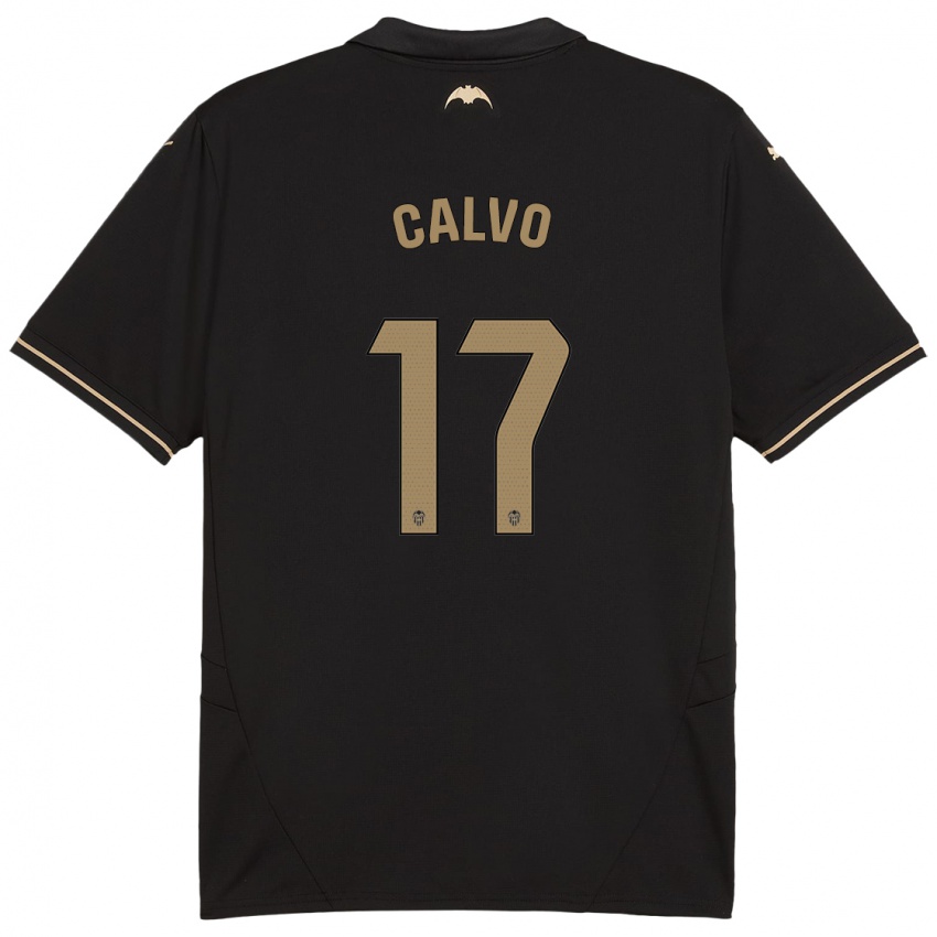 Niño Camiseta Borja Calvo #17 Negro 2ª Equipación 2024/25 La Camisa Perú