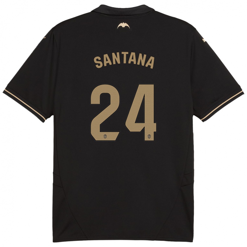 Niño Camiseta Ismael Santana #24 Negro 2ª Equipación 2024/25 La Camisa Perú