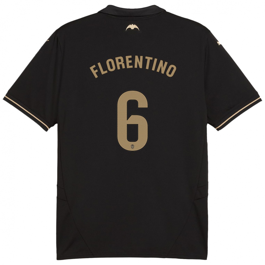 Niño Camiseta Claudia Florentino #6 Negro 2ª Equipación 2024/25 La Camisa Perú