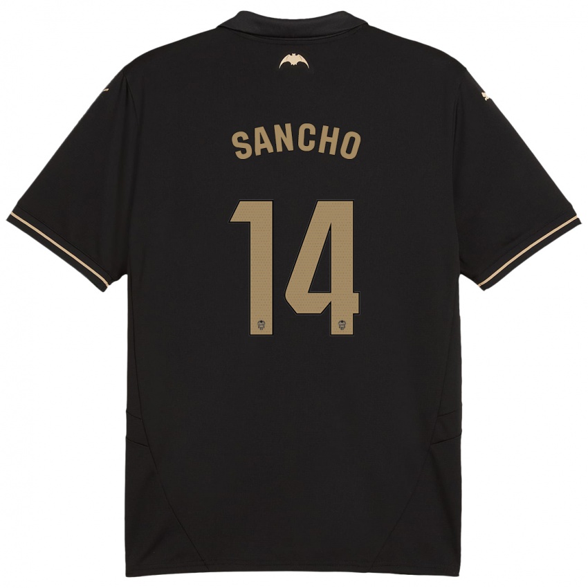 Niño Camiseta Pauleta Sancho #14 Negro 2ª Equipación 2024/25 La Camisa Perú