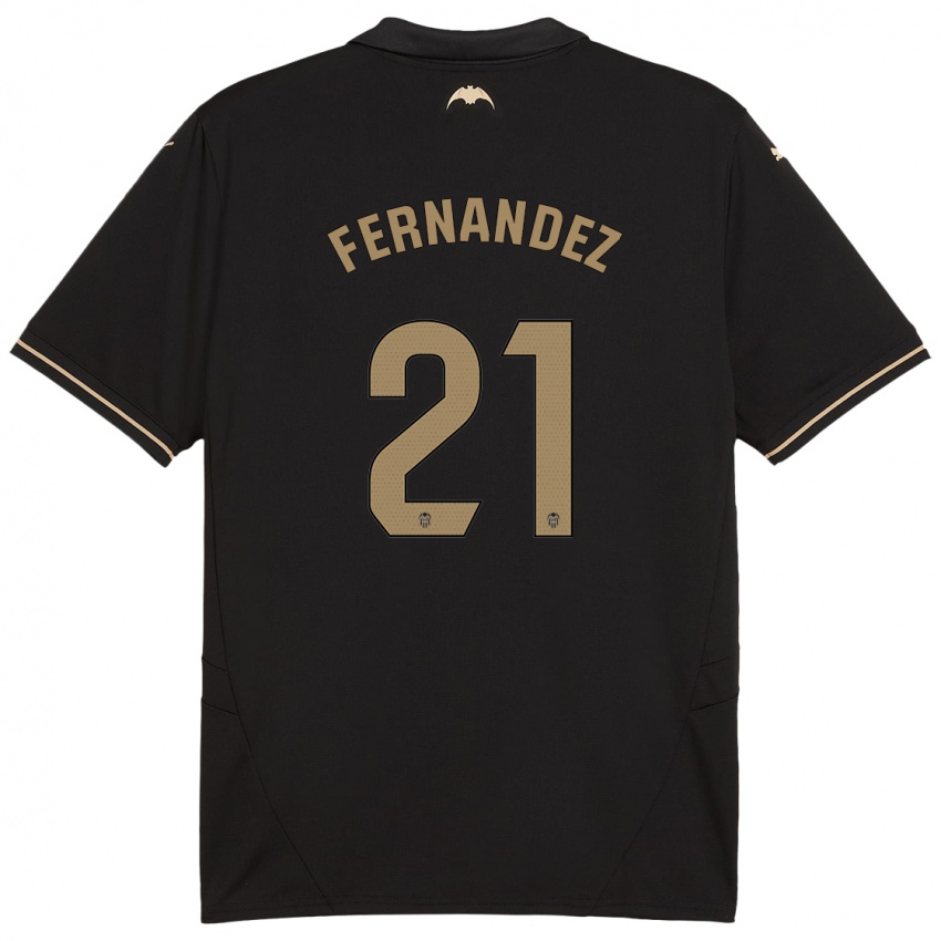 Niño Camiseta Estela Fernández #21 Negro 2ª Equipación 2024/25 La Camisa Perú