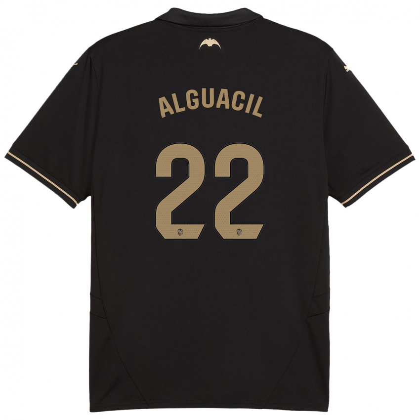 Niño Camiseta Ainhoa Alguacil #22 Negro 2ª Equipación 2024/25 La Camisa Perú