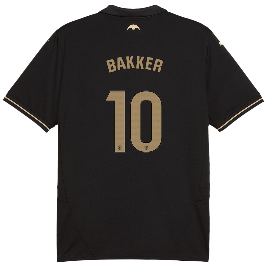 Niño Camiseta Linda Bakker #10 Negro 2ª Equipación 2024/25 La Camisa Perú