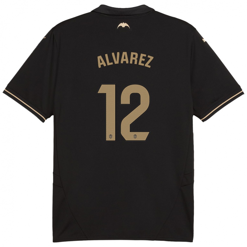 Niño Camiseta Sofia Alvarez #12 Negro 2ª Equipación 2024/25 La Camisa Perú