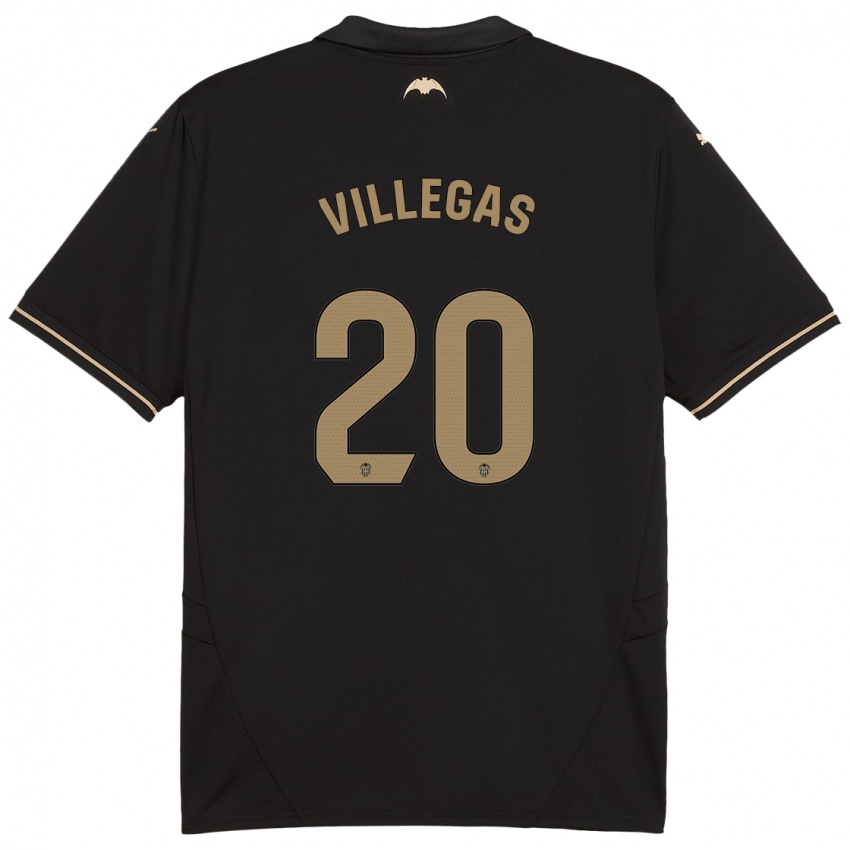 Niño Camiseta Noelia Villegas #20 Negro 2ª Equipación 2024/25 La Camisa Perú