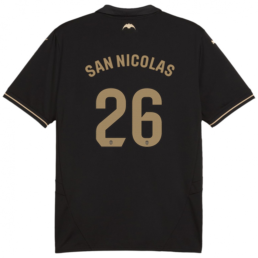 Niño Camiseta Olga San Nicolas #26 Negro 2ª Equipación 2024/25 La Camisa Perú