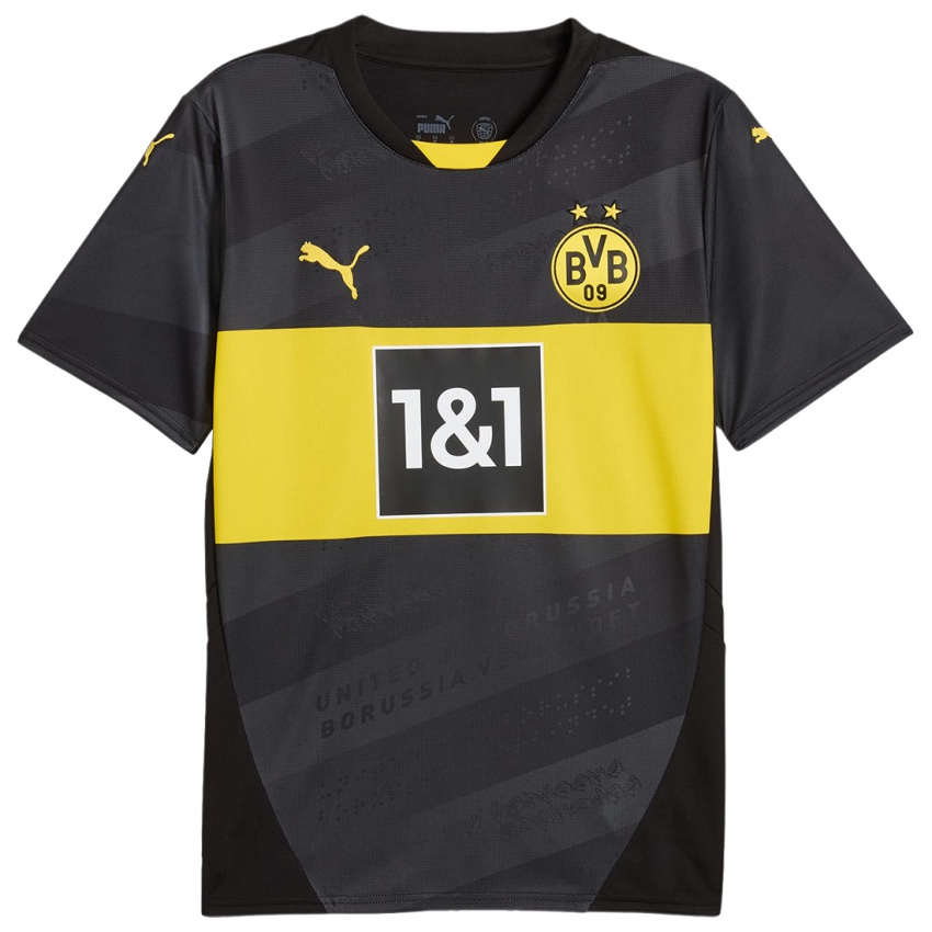 Niño Camiseta Fadi Zarqelain #11 Negro Amarillo 2ª Equipación 2024/25 La Camisa Perú