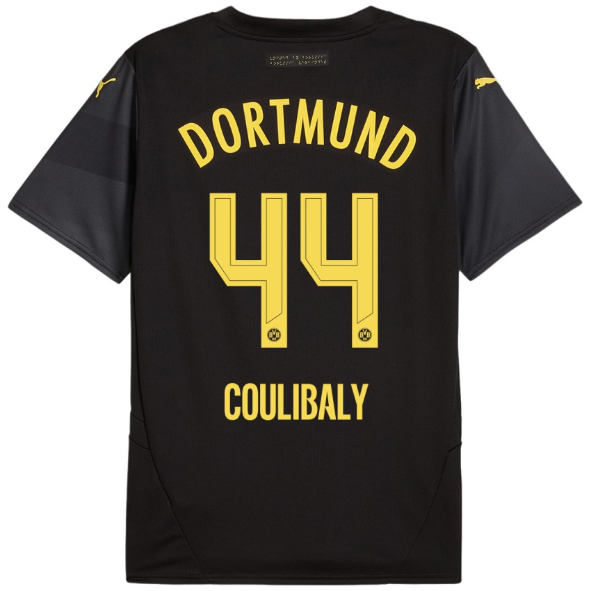 Niño Camiseta Soumaila Coulibaly #44 Negro Amarillo 2ª Equipación 2024/25 La Camisa Perú